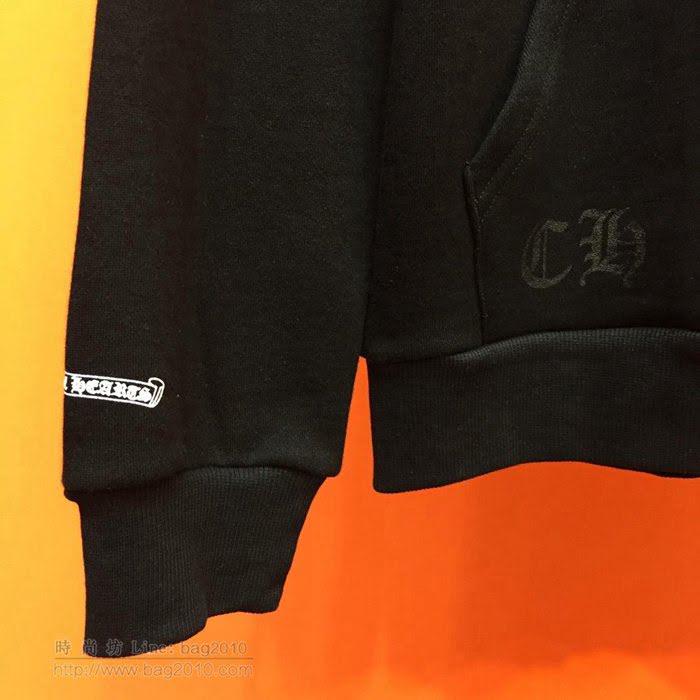 ChromeHearts男裝 19-20FW新款 克羅心拉鏈外套 克羅心黑色秋裝男外套  tzy2263